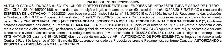 Reprodução Diário Oficial desta quinta (30).