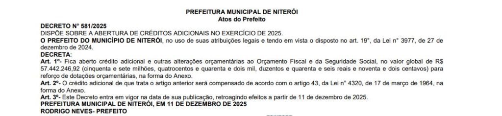 Reprodução: Diário Oficial