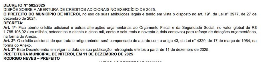 Reprodução: Diário Oficial