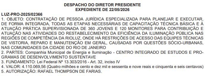 Reprodução: Diário Oficial