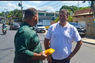 Prefeitura de São João de Meriti reforça sinalização viária em Venda Velha