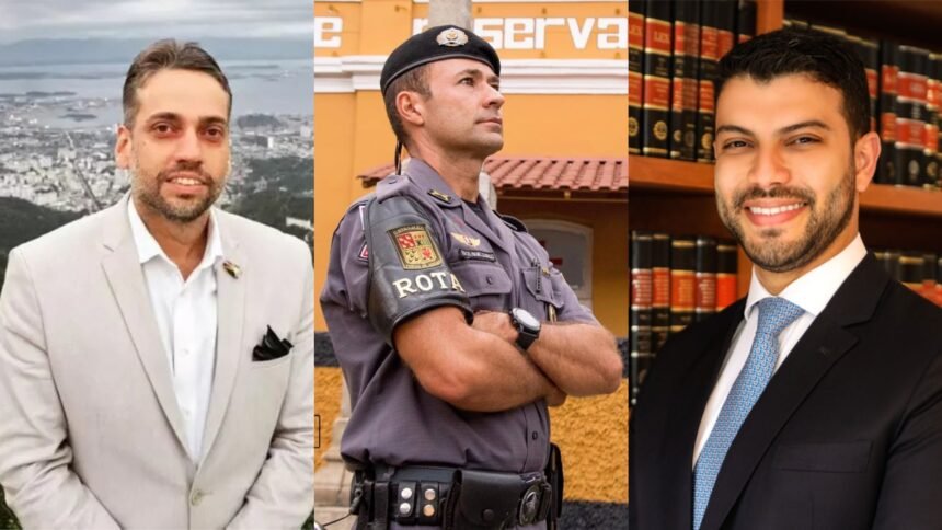 Quintino Gomes Freire, fundador do Diário do Rio e criador da coluna Bastidores do Rio; o ex-comandante da ROTA e hoje vice-prefeito de São Paulo, coronel Ricardo Mello Araújo; e o advogado Lauro Rabha, nome forte do Direito Eleitoral e velho conhecido das comissões da OAB.