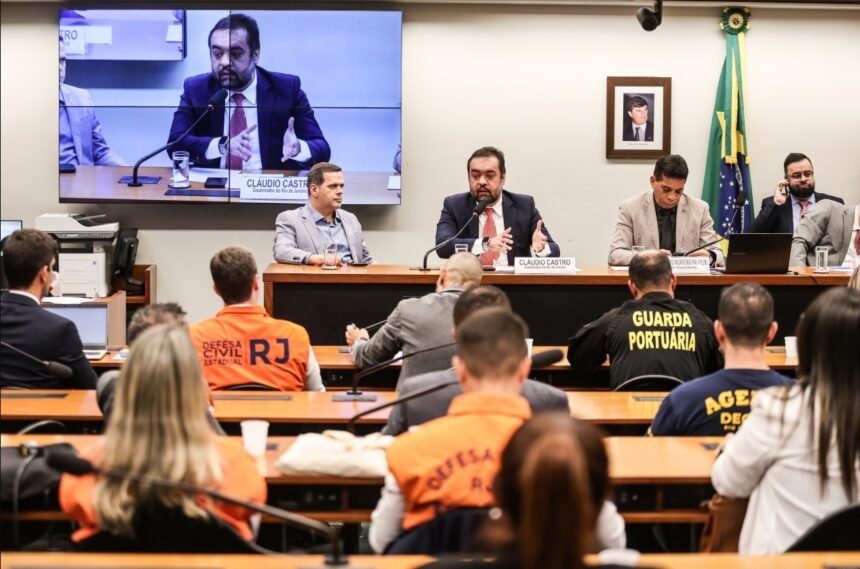 'Ser traficante virou vantagem', denuncia Cláudio Castro em audiência sobre segurança pública na Câmara
