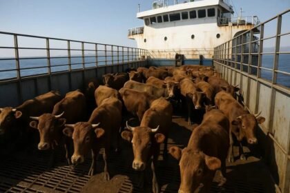 Terror a bordo: quase 3 mil vacas e bezerros agonizam em navio no alto-mar