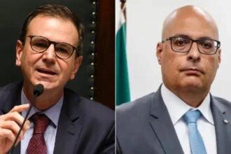 O prefeito do Rio, Eduardo Paes (PSD), e o secretário de Polícia Civil, Felipe Curi