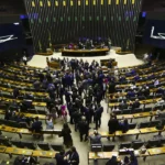 O plenário da Câmara dos Deputados, em Brasília