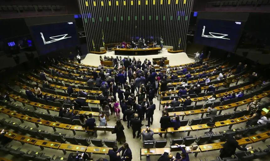O plenário da Câmara dos Deputados, em Brasília