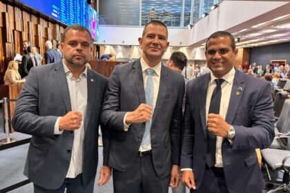 O trio da bancada da bala