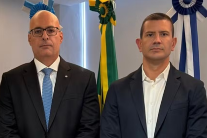 Felipe Curi (chefe da Polícia Civil) e Douglas Ruas, nome do PL ao governo — Foto: Reprodução/Instagram