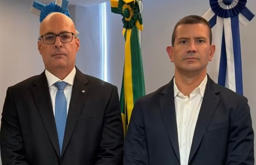Felipe Curi (chefe da Polícia Civil) e Douglas Ruas, nome do PL ao governo — Foto: Reprodução/Instagram