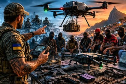 TREINADOS PARA A GUERRA: Ex-mercenário da Ucrânia ensina tráfico a usar drones para transportar fuzis no Rio