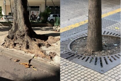 NO RIO, CIMENTO. EM BUENOS AIRES, CUIDADO. A DIFERENÇA TÁ NA CALÇADA