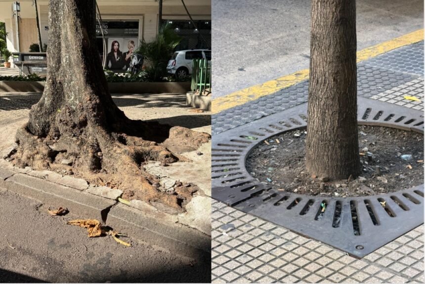 NO RIO, CIMENTO. EM BUENOS AIRES, CUIDADO. A DIFERENÇA TÁ NA CALÇADA
