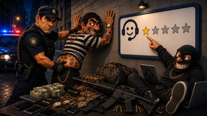 MÃO NA PAREDE… E DÁ 5 ESTRELAS? Projeto permite bandido avaliar abordagem policial — tem até protocolo