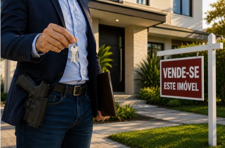 Imóvel à venda… e corretor armado: Câmara avança em projeto que libera porte na profissão